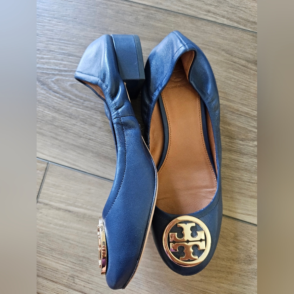 Tory Burch Navy Blue Ballet Flats